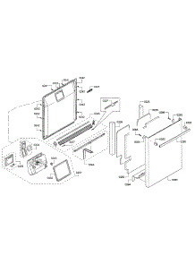 Door / Dispenser parts for Bosch Dishwasher SHXM78W55N/10 from AppliancePartsPros.com