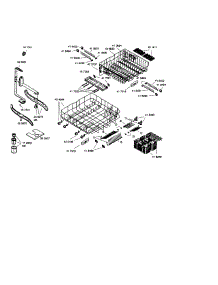 Racks parts for Bosch Dishwasher SHY56A05UC/14 from AppliancePartsPros.com