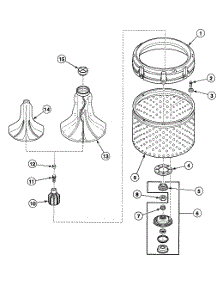 Washtub Assy parts for Speed Queen Washer SWT210WA1124 from AppliancePartsPros.com