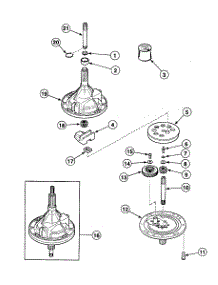 Transmission parts for Speed Queen Washer SWT621LC from AppliancePartsPros.com
