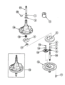 Transmission parts for Speed Queen Washer SWTC20LM from AppliancePartsPros.com
