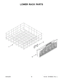 Lower Rack Parts parts for Whirlpool Dishwasher WDF332PAMB0 from AppliancePartsPros.com