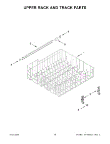 Upper Rack And Track Parts parts for Whirlpool Dishwasher WDF340PAMM0 from AppliancePartsPros.com