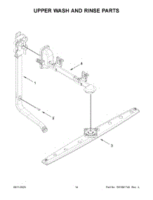 Upper Wash And Rinse Parts parts for Whirlpool Dishwasher WDF341PAPB0 from AppliancePartsPros.com