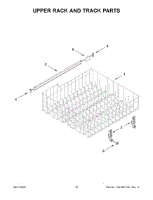 Upper Rack And Track Parts parts for Whirlpool Dishwasher WDF341PAPW0 from AppliancePartsPros.com
