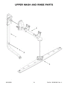 Upper Wash And Rinse Parts parts for Whirlpool Dishwasher WDF341PAPW1 from AppliancePartsPros.com