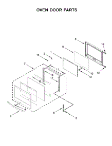 Oven Door Parts parts for Whirlpool Electric Wall Oven WOS31ES0JS00 from AppliancePartsPros.com