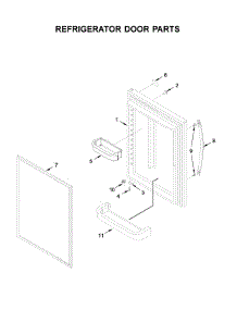 Refrigerator Door Parts parts for Whirlpool Bottom-Mount Refrigerator WRB322DMHV01 from AppliancePartsPros.com