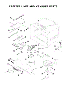 Freezer Liner And Icemaker Parts parts for Whirlpool Bottom-Mount Refrigerator WRB329DMBW01 from AppliancePartsPros.com