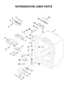 Refrigerator Liner Parts parts for Whirlpool Bottom-Mount Refrigerator WRF535SWHB02 from AppliancePartsPros.com