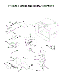 Freezer Liner And Icemaker Parts parts for Whirlpool Bottom-Mount Refrigerator WRF535SWHZ03 from AppliancePartsPros.com