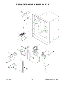 Refrigerator Liner Parts parts for Whirlpool Bottom-Mount Refrigerator WRF555SDFZ12 from AppliancePartsPros.com