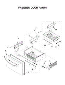 Freezer Door Parts parts for Whirlpool Bottom-Mount Refrigerator WRF757SDHZ01 from AppliancePartsPros.com