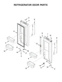 Refrigerator Door Parts parts for Whirlpool Bottom-Mount Refrigerator WRFA35SWHZ04 from AppliancePartsPros.com