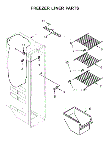 Freezer Liner Parts parts for Whirlpool Side-By-Side Refrigerator WRS311SDHT03 from AppliancePartsPros.com