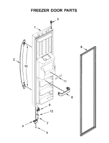 Freezer Door Parts parts for Whirlpool Side-By-Side Refrigerator WRS315SDHB05 from AppliancePartsPros.com