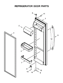 Refrigerator Door Parts parts for Whirlpool Side-By-Side Refrigerator WRS315SDHT05 from AppliancePartsPros.com