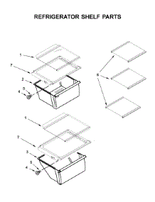 Refrigerator Shelf Parts parts for Whirlpool Side-By-Side Refrigerator WRS315SDHW00 from AppliancePartsPros.com