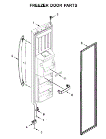 Freezer Door Parts parts for Whirlpool Side-By-Side Refrigerator WRS315SDHZ02 from AppliancePartsPros.com