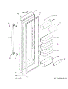Fresh Food Door parts for Ge Side-By-Side Refrigerator XSS23GSKNCSS from AppliancePartsPros.com