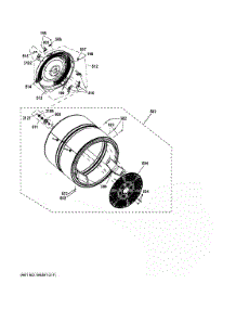 Drum parts for Ge Dryer YFD45ESPM1DG from AppliancePartsPros.com