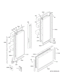 Doors parts for Ge Bottom-Mount Refrigerator ZIP360NND from AppliancePartsPros.com