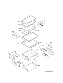 Fresh Food Shelves parts for Ge Side-By-Side Refrigerator ZIS480NNFII from AppliancePartsPros.com