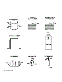 Lokring Connectors parts for Ge Bottom-Mount Refrigerator ZWE23PSNHSS from AppliancePartsPros.com