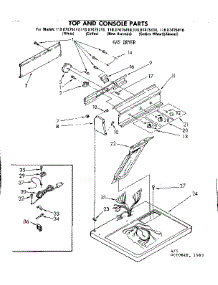 Top And Console Parts parts for Sears Dryer 11087475110 from AppliancePartsPros.com