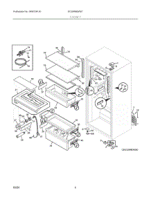 03 - Cabinet parts for Electrolux Refrigerator EI33AR80WS7 from AppliancePartsPros.com