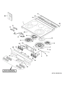 Control Panel Cooktop parts for Ge Range CES750P4M4W2 from AppliancePartsPros.com