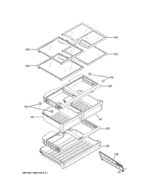 Fresh Food Shelves parts for Ge Refrigerator GFE26JMMPFES from AppliancePartsPros.com