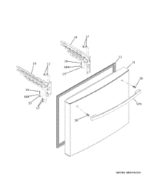 Freezer Door parts for Ge Refrigerator GFE26JMMYFES from AppliancePartsPros.com