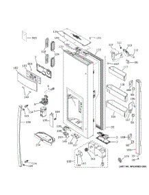 Dispenser Door parts for Ge Refrigerator PFE28PYNFFS from AppliancePartsPros.com