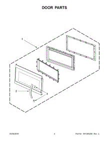 03 - Door Parts parts for Whirlpool Microwave IMH205FS2 from AppliancePartsPros.com