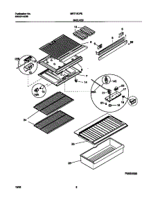 04 - Shelves parts for Frigidaire Refrigerator MRT15CPEW8 from AppliancePartsPros.com