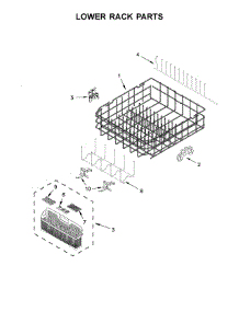 Lower Rack Parts parts for Whirlpool Dishwasher BLB14DRANA5 from AppliancePartsPros.com