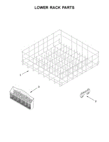 Lower Rack Parts parts for Whirlpool Dishwasher WDF330PAHW1 from AppliancePartsPros.com