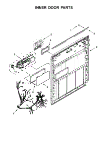 Inner Door Parts parts for Whirlpool Dishwasher WDF330PAHT1 from AppliancePartsPros.com