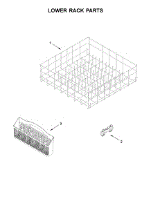 Lower Rack Parts parts for Whirlpool Dishwasher WDF560SAFW2 from AppliancePartsPros.com