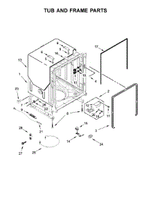 Tub And Frame Parts parts for Whirlpool Dishwasher WDF560SAFB2 from AppliancePartsPros.com