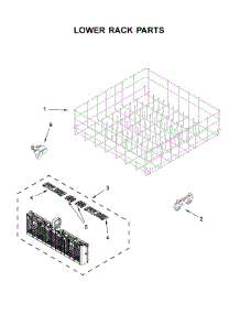 Lower Rack Parts parts for Whirlpool Dishwasher WDT720PADH3 from AppliancePartsPros.com