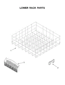 Lower Rack Parts parts for Whirlpool Dishwasher WDF130PAHW0 from AppliancePartsPros.com