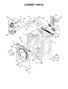 Cabinet Parts parts for Whirlpool Dryer YWED92HEFU2 from AppliancePartsPros.com