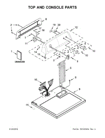 Top And Console Parts parts for Whirlpool Dryer WGD4850HW0 from AppliancePartsPros.com