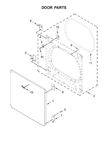 Door Parts parts for Whirlpool Dryer WGD8500DC4 from AppliancePartsPros.com