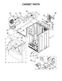 Cabinet Parts parts for Whirlpool Dryer WED8000DW4 from AppliancePartsPros.com