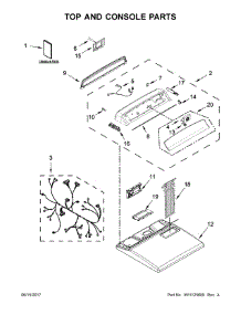 Top And Console Parts parts for Whirlpool Dryer WGD7000DW3 from AppliancePartsPros.com