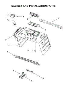 Cabinet And Installation Parts parts for Whirlpool Microwave WMH78019HZ1 from AppliancePartsPros.com