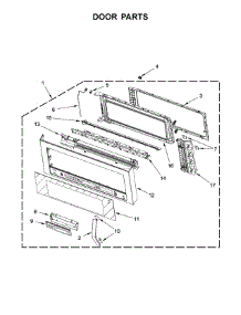 Door Parts parts for Whirlpool Microwave WMH73521CS6 from AppliancePartsPros.com